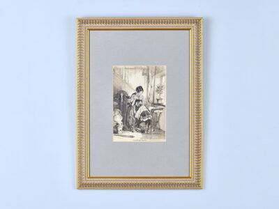 IMG_8329 Антикварний офорт «Сад робітниці», А. Валантен (Henri Valentin)