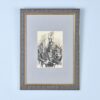 Антикварний офорт «Барикада 1848 року», А. Валантен (Henri Valentin)