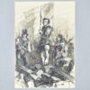 Антикварний офорт «Барикада 1848 року», А. Валантен (Henri Valentin)