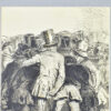 Антикварний офорт «Мабіль. Глядачі», А. Валантен (Henri Valentin)