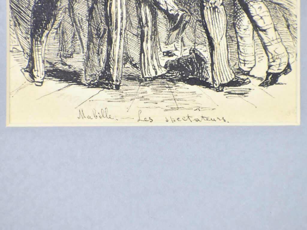 Антикварний офорт «Мабіль. Глядачі», А. Валантен (Henri Valentin)