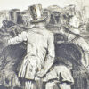 Антикварний офорт «Мабіль. Глядачі», А. Валантен (Henri Valentin)