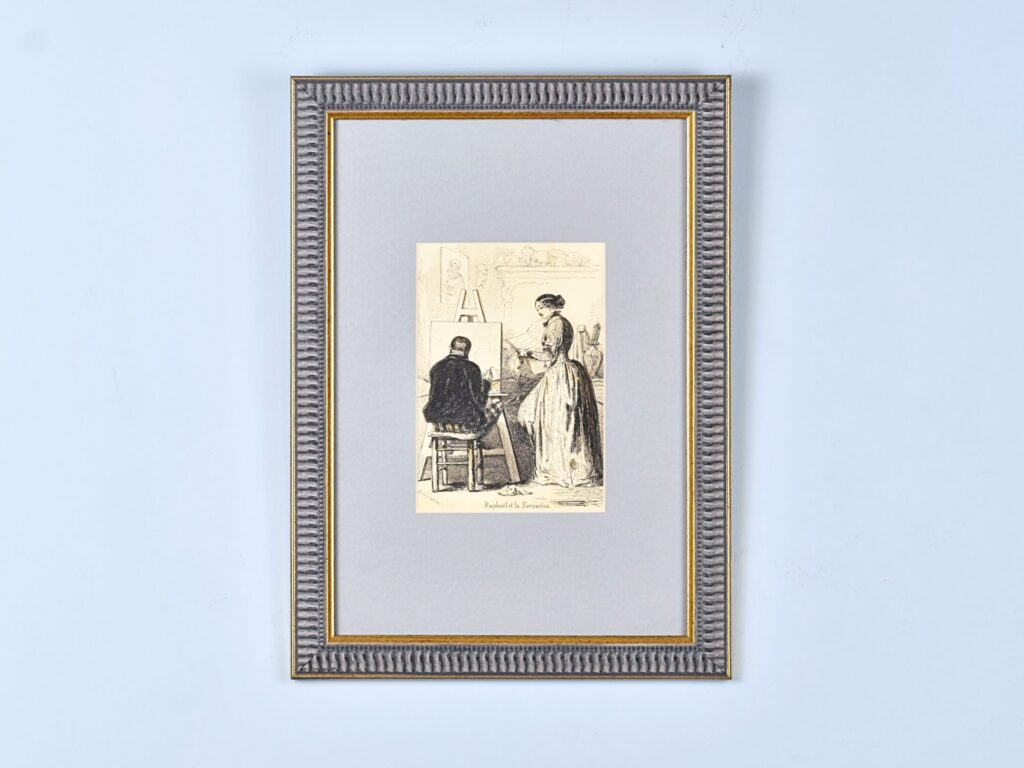 Антикварний офорт «Рафаель та Форнаріна», А. Валантен (Henri Valentin)