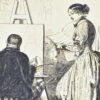 Антикварний офорт «Рафаель та Форнаріна», А. Валантен (Henri Valentin)