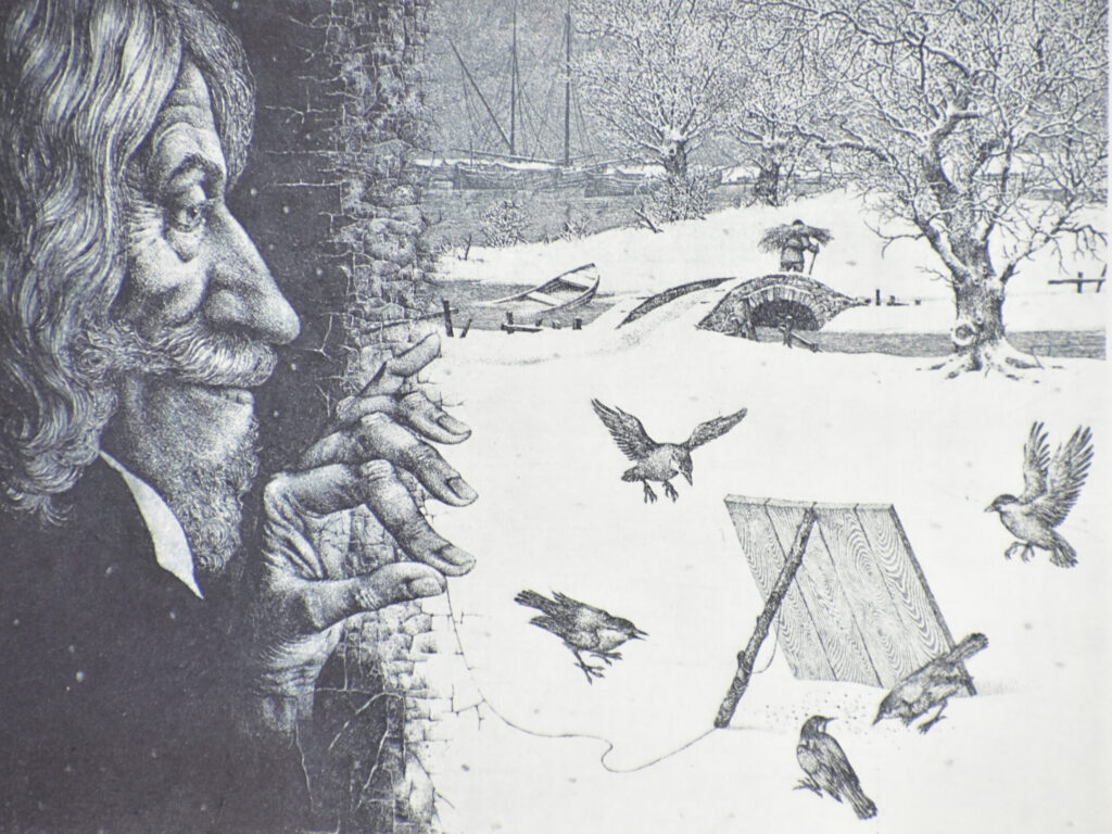 Офорт «Великий птахолов», К. Калинович
